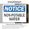 Signmission OSHA Notice Decal - Non-Potable Water, 5 in W x Rectangle, Vinyl Decal OS-2PACK-NS-D-35-L-19556 - alternate 5